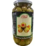 Village Stuffed Xl Green Olives 907g زيتون أخضر حجم كبير