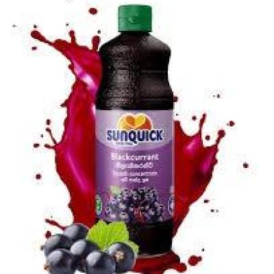 SUNQUICK BLACKCURRANT SQUASH 700ML - سن كويك شراب كشمش الأسود مركز