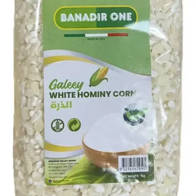Banadir One White Hominy Corn 1kg