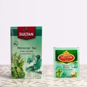 Sultan Authentique Moroccan Tea 32g سُلطان الشاي الملابس أخضر بالنعناع